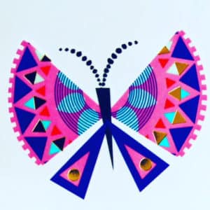 Buntes Schmetterling Tattoo