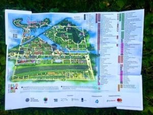 Messeplan der Floriade 2022 mit den vier Distrikten